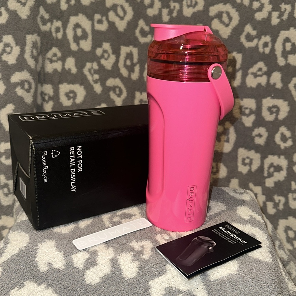 BrüMate MultiShaker 26oz Tumbler in Neon Pink 😍 New 🆕 & Never Used